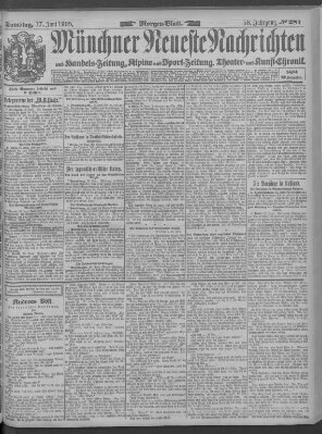 Münchner neueste Nachrichten Samstag 17. Juni 1905