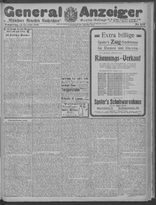 Münchner neueste Nachrichten Donnerstag 20. September 1906