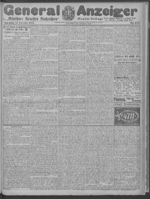 Münchner neueste Nachrichten Samstag 22. September 1906