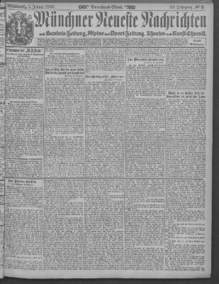 Münchner neueste Nachrichten Mittwoch 3. Januar 1906