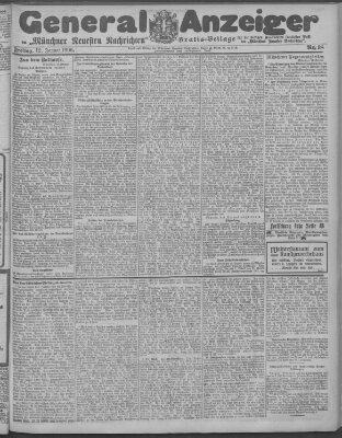 Münchner neueste Nachrichten Freitag 12. Januar 1906
