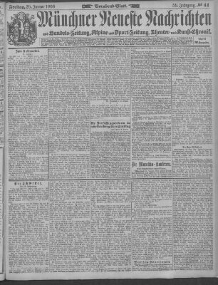 Münchner neueste Nachrichten Freitag 26. Januar 1906