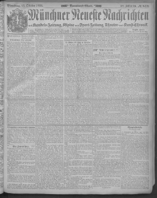 Münchner neueste Nachrichten Dienstag 13. Oktober 1896