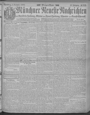 Münchner neueste Nachrichten Dienstag 3. November 1896