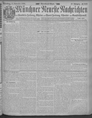 Münchner neueste Nachrichten Dienstag 10. November 1896
