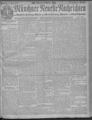 Münchner neueste Nachrichten Freitag 14. Mai 1897