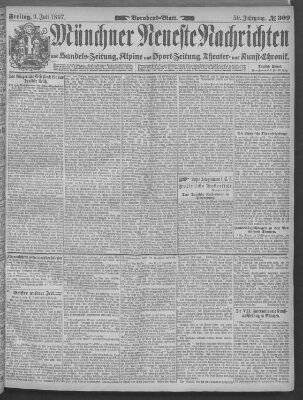 Münchner neueste Nachrichten Freitag 9. Juli 1897