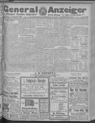 Münchner neueste Nachrichten Donnerstag 12. August 1897