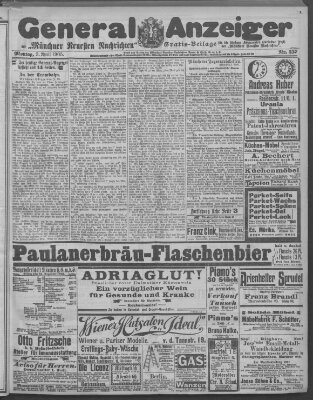 Münchner neueste Nachrichten Montag 3. April 1905