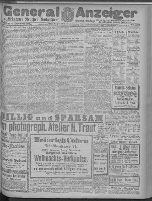 Münchner neueste Nachrichten Samstag 4. Dezember 1897