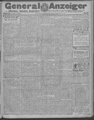 Münchner neueste Nachrichten Mittwoch 7. Februar 1906