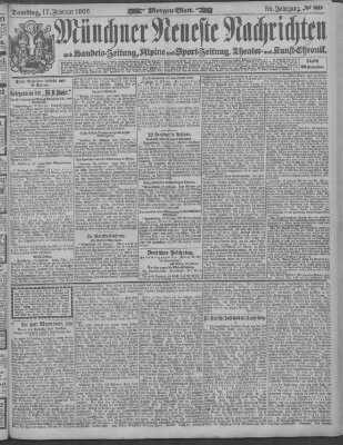 Münchner neueste Nachrichten Samstag 17. Februar 1906