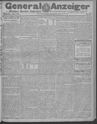 Münchner neueste Nachrichten Mittwoch 7. März 1906