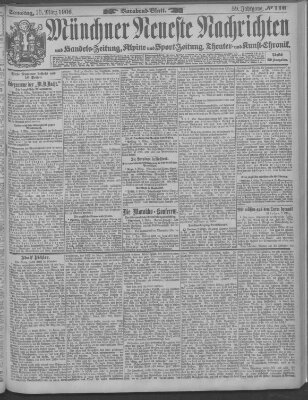 Münchner neueste Nachrichten Samstag 10. März 1906