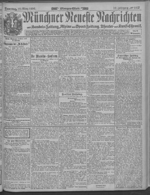 Münchner neueste Nachrichten Samstag 10. März 1906