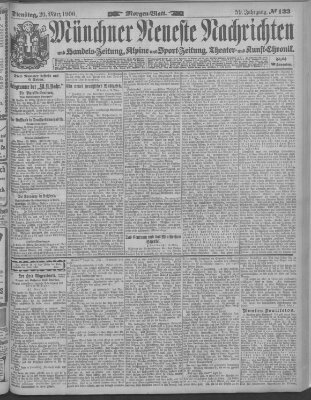 Münchner neueste Nachrichten Dienstag 20. März 1906
