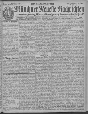 Münchner neueste Nachrichten Samstag 24. März 1906