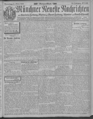 Münchner neueste Nachrichten Dienstag 27. März 1906