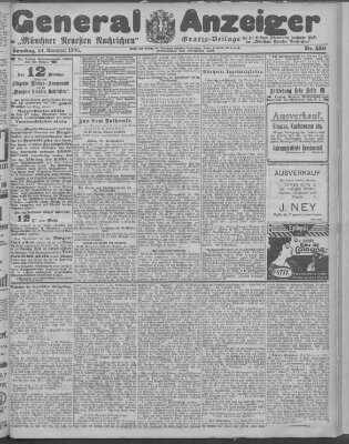 Münchner neueste Nachrichten Samstag 24. November 1906