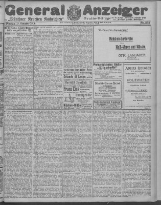 Münchner neueste Nachrichten Montag 26. November 1906
