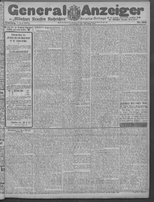 Münchner neueste Nachrichten Dienstag 3. Juli 1906