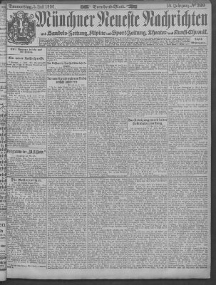 Münchner neueste Nachrichten Donnerstag 5. Juli 1906