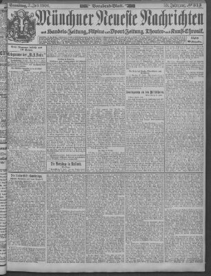 Münchner neueste Nachrichten Samstag 7. Juli 1906