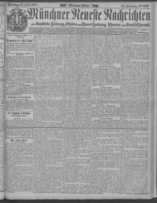 Münchner neueste Nachrichten Freitag 20. Juli 1906
