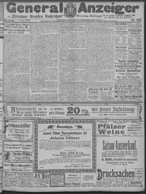 Münchner neueste Nachrichten Dienstag 6. Oktober 1903