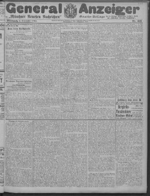 Münchner neueste Nachrichten Mittwoch 4. September 1907