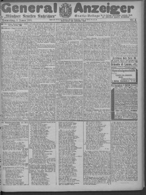 Münchner neueste Nachrichten Donnerstag 3. Januar 1907