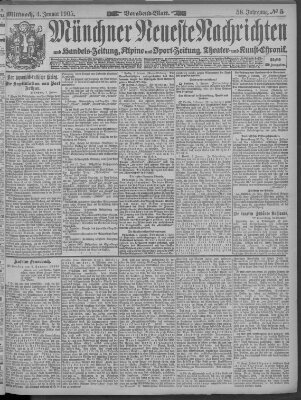 Münchner neueste Nachrichten Mittwoch 4. Januar 1905