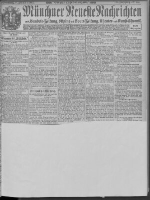 Münchner neueste Nachrichten Sonntag 8. Januar 1905
