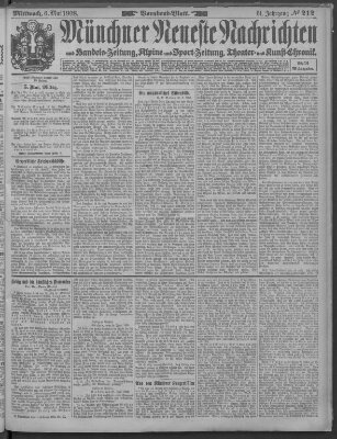 Münchner neueste Nachrichten Mittwoch 6. Mai 1908