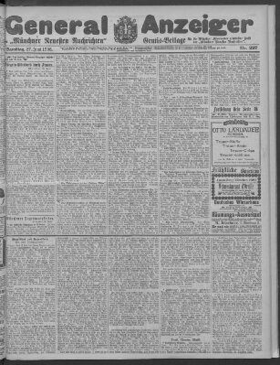 Münchner neueste Nachrichten Samstag 27. Juni 1908