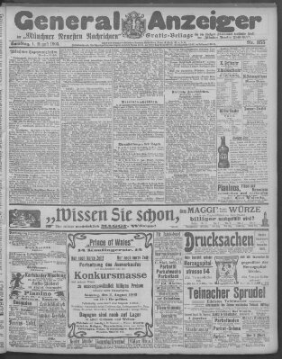 Münchner neueste Nachrichten Samstag 1. August 1903
