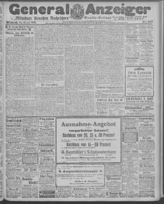 Münchner neueste Nachrichten Mittwoch 12. August 1903