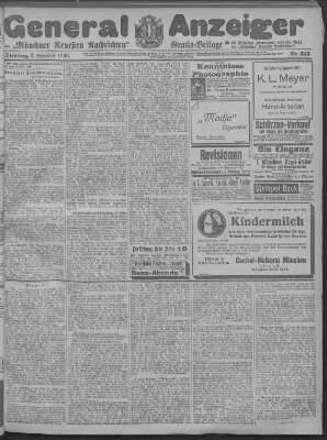 Münchner neueste Nachrichten Dienstag 3. November 1908