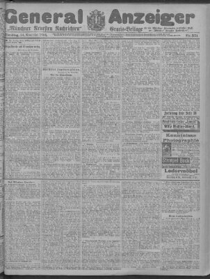 Münchner neueste Nachrichten Dienstag 24. November 1908
