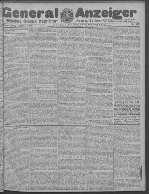 Münchner neueste Nachrichten Donnerstag 9. Januar 1908