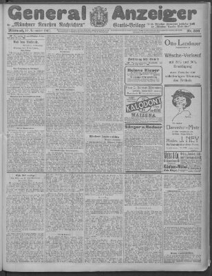 Münchner neueste Nachrichten Mittwoch 10. November 1909