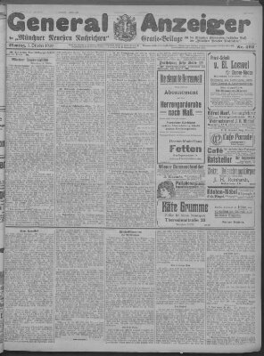 Münchner neueste Nachrichten Montag 3. Oktober 1910