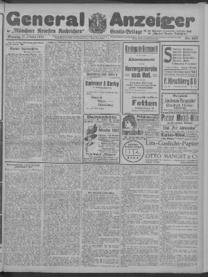 Münchner neueste Nachrichten Montag 31. Oktober 1910