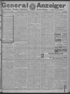 Münchner neueste Nachrichten Montag 18. Juli 1910