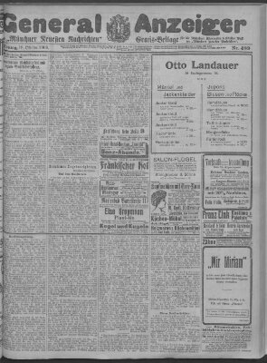Münchner neueste Nachrichten Montag 19. Oktober 1908