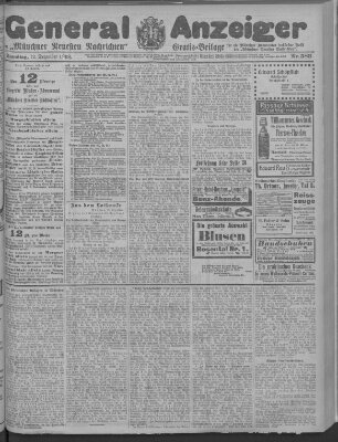 Münchner neueste Nachrichten Samstag 12. Dezember 1908
