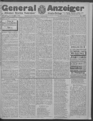 Münchner neueste Nachrichten Dienstag 29. Dezember 1908