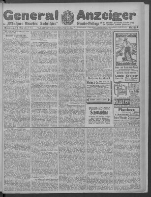 Münchner neueste Nachrichten Samstag 26. November 1910