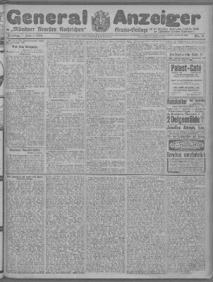 Münchner neueste Nachrichten Freitag 7. Januar 1910