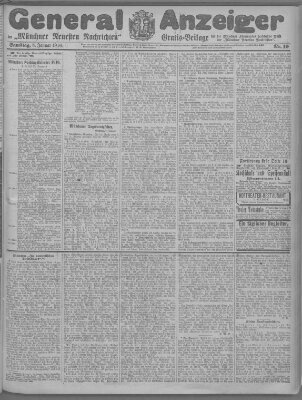 Münchner neueste Nachrichten Samstag 8. Januar 1910